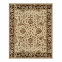 Feizy Drake 5'6  x 8'6  Luxury Hand Knot Wool Area Rug in Ivory/Gold