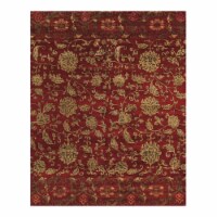 Feizy Vardo 7'9  x 9'9  Fine Oriental Wool Area Rug in Deep Red/Honey Gold