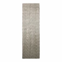 Feizy Marlowe 2'6  x 8' Soft Plush Viscose Fabric Runner in Silver Gray