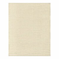 Feizy Channels 2' x 3' Hand Knot Diamonds Wool Area Rug in Ivory
