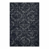 Feizy Fiona 5' x 7'6  Dark Transitional Fabric Area Rug in Odyssey Gray/Black