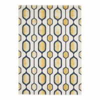 Feizy Brixton 2'2  x 4' Retro Styled Modern Area Rug in Yellow/Teal
