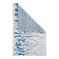 Feizy Cosmo 7'3  x 9'3  Luxe Reversible Abstract Fabric Rug in Dazzling Blue