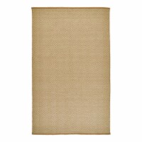 Feizy Coastal Layers 7'6  x 9'6  Chevrons Fabric Area Rug in Biscuit Tan/White