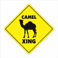 SignMission  12 x 12 in. Camel Crossing Zone Xing Sign