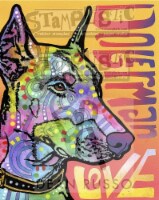 Doberman Luv Rubber Stamp Dean Russo