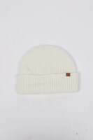 David & Young® Fuzzy Rib Beanie - White Perspective: Main