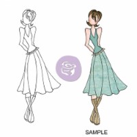 Prima Marketing Julie Nutting Mixed Media Cling Rubber Stamp-Megan