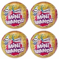 Zuru 5 Surprise Series 2 Mini Shopping Brands 4-pack Gold Capsule Miniature Toy