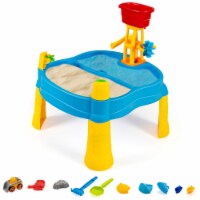 2-in-1 Activity Center Kids Sand Water Table w/ 18 PCS Sandbox Table Outdoor