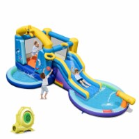 Kids Inflatable Water Slide Park Bounce Castle w/ 50 Ocean Balls & 735W Blower