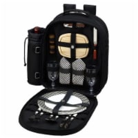Picnic at Ascot Picnic Backpack with Service for 2 (080) Black