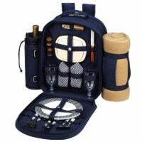 Picnic at Ascot Picnic Backpack with Service for 2 with Blanket 080X Houndstooth 2 person Kroger