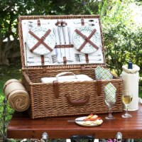 Picnic at Ascot Dorset Basket with Service for 4 & Blanket (704B) Gazebo