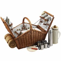 Picnic at Ascot Huntsman Basket with Service for 4, Coffee Set & Blanket (705BC) Santa Cruz