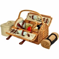 Picnic at Ascot Sussex Picnic Basket with Service for 2 & Blanket (709B) Gazebo