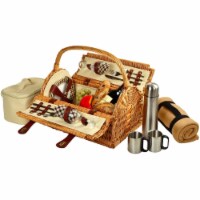 Picnic at Ascot Sussex Picnic Basket with Service for 2, Coffee Set & Blanket (709BC) London