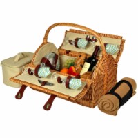 Picnic at Ascot Yorkshire Picnic Basket for 4 w/Blanket Gazebo