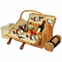 Picnic at Ascot Yorkshire Picnic Basket for 4 w/Blanket Santa Cruz