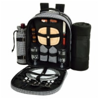 Picnic at Ascot Picnic Backpack with Service for 2 with Blanket (080X) Houndstooth