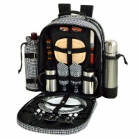 Picnic at Ascot Picnic Backpack with Service for 2 & Coffee (082) Houndstooth