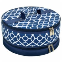 Picnic at Ascot Pie/Cake Carrier Trellis Blue