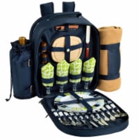Picnic at Ascot Picnic Backpack with Service for 4 & Blanket (081X) Trellis Green
