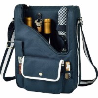 Picnic at Ascot Bordeaux Wine & Cheese Cooler Bag with Service for 2 (535) Navy Blue