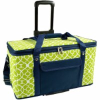 Picnic at Ascot XL Hybrid Folding Cooler on Wheels Trellis Green