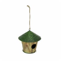 Rustic Metal Green Leaf Tree Hanging Bird House Outdoor Garden Decor Yard Art
