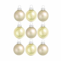 Northlight 9ct Matte and Pearl Champagne Gold Glass Ball Christmas Ornaments 2 (50mm)