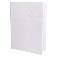 Monster Binders 9PHWHTWHT Binder 9 Pocket Monster Holofoil - White & White Pages