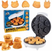 Animal Mini Waffle Maker- Makes 7 Fun, Different Shaped Pancakes - Non-stick