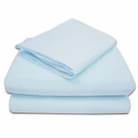 American Baby  3 Piece Cotton Jersey Knit Toddler Bedding Sheet Set - Blue Perspective: Main