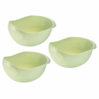 uxcell 3pcs Rice Washer Strainer Colander Fruit Washing Drain Basket Perspective: Main