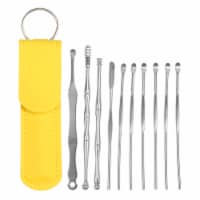 VOCOSTE 10pcs Earwax Cleaning Tool Portable Stainless Steel Ear Care Kit Perspective: Main