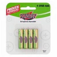 Interstate Batteries DRY0035 1.5V Alkaline AAA Batteries, Pack of 4 Perspective: Main