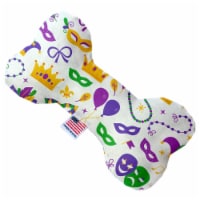 Mirage Pet 1110-SFTYBN8 Mardi Gras Masks 8 in. Stuffing Free Bone Dog Toy