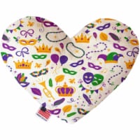 Mirage Pet 1110-SFTYHT8 Mardi Gras Masks 8 in. Stuffing Free Heart Dog Toy
