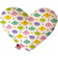 Mirage Pet 1198-SFTYHT6 Easter Chickadees 6 in. Stuffing Free Heart Dog Toy