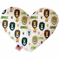 Mirage Pet 1238-SFTYHT6 King of the Jungle 6 in. Stuffing Free Heart Dog Toy