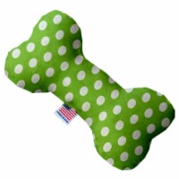 Mirage Pet 1244-SFTYBN8 Lime Green Swiss Dots 8 in. Stuffing Free Bone Dog Toy