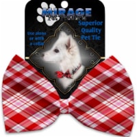 Mirage Pet 1361-VBT Valentines Day Plaid Pet Bow Tie Collar Accessory with Cloth Hook & Eye