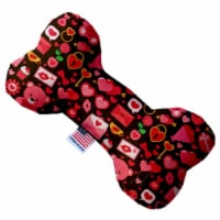 Mirage Pet 1373-SFTYBN10 Valentines Day Bears Stuffing Free 10 in. Bone Dog Toy
