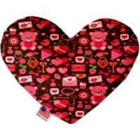 Mirage Pet 1373-SFTYHT8 Valentines Day Bears Stuffing Free 8 in. Heart Dog Toy