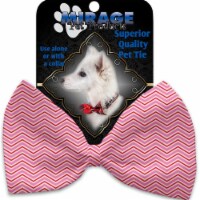 Mirage Pet 1374-VBT Valentines Day Chevron Pet Bow Tie Collar Accessory with Cloth Hook & Eye