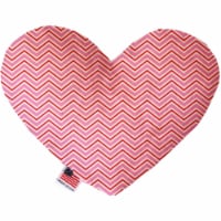 Mirage Pet 1374-SFTYHT8 Valentines Day Chevron Stuffing Free 8 in. Heart Dog Toy