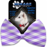 Mirage Pet 1156-VBT Purple Plaid Pet Bow Tie Collar Accessory with Cloth Hook & Eye