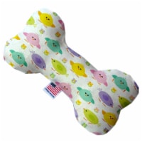 Mirage Pet 1198-CTYBN10 Easter Chickadees Canvas Bone Dog Toy - 10 in.