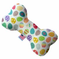 Mirage Pet 1199-CTYBN10 Easter Eggs Canvas Bone Dog Toy - 10 in.